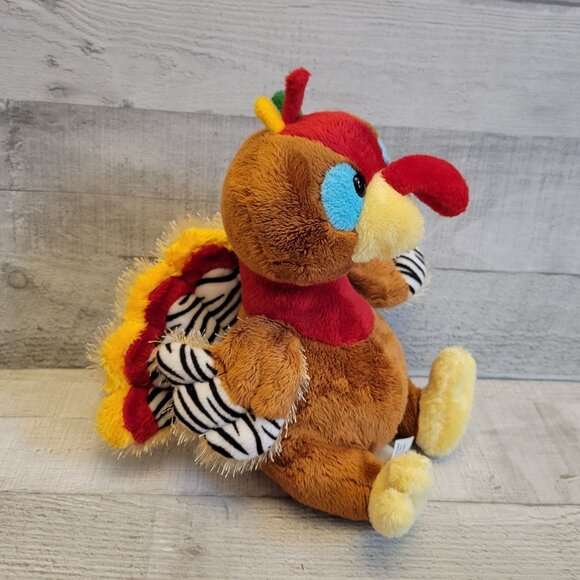 Ganz Webkinz Plush Turkey Stuffed Animal Toy With Colorful Feathers No code - Picture 4 of 5